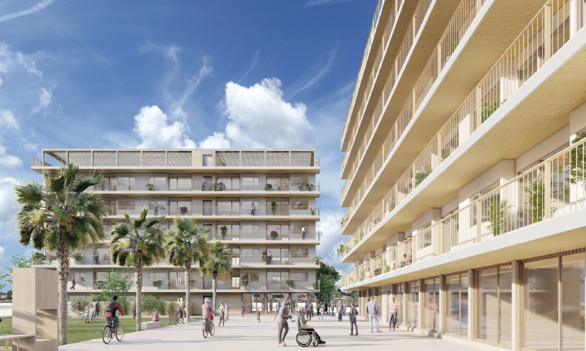 Promoción residencial Vivasval con viviendas, zonas verdes y espacios accesibles